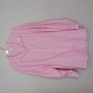 Old Navy Pink Boyfriend Blouse Size XL